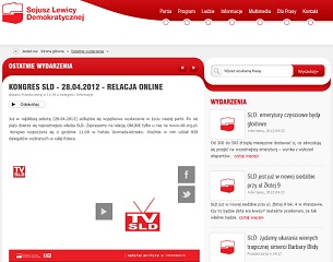 KONGRES SLD - 28.04.2012 - RELACJA ONLINE